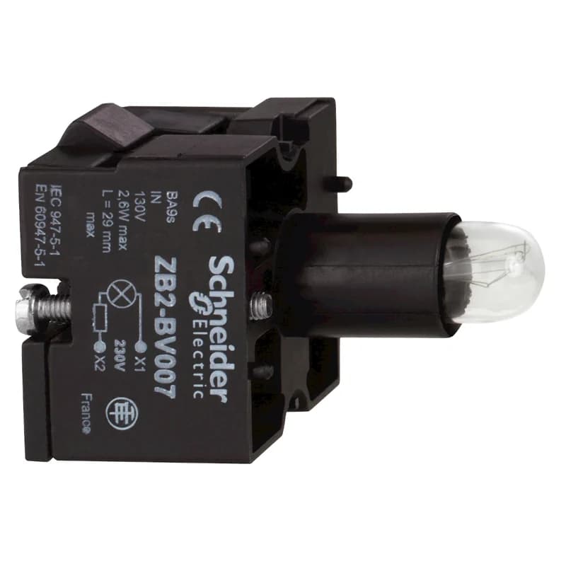 Schneider Electric ZB2BV007 Harmony Command Device Caps, Legends and Contact Blocks
