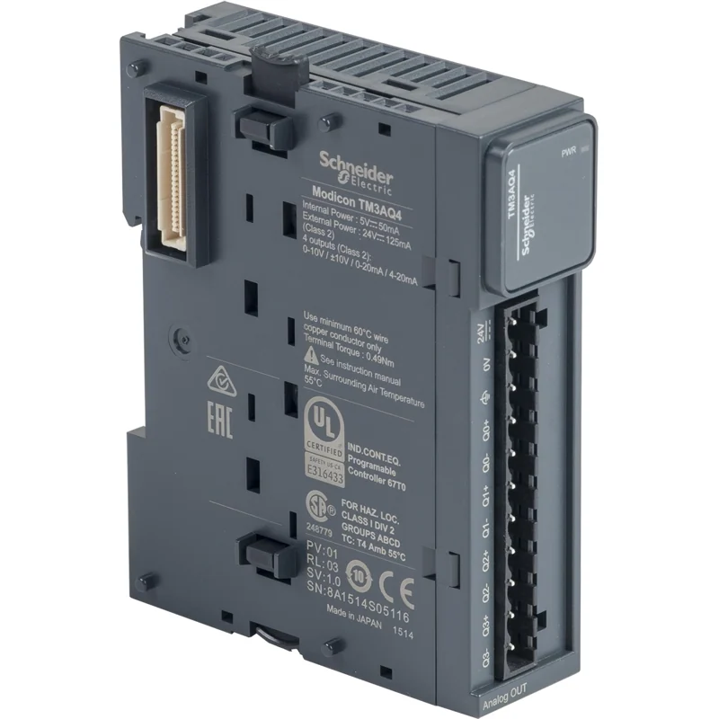 Schneider Electric TM3AQ4 TM3 Expansion I/O Modules for Modicon M221, M241 and M251