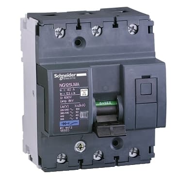 Schneider 18883 Miniature Circuit Breaker (Mcb) Acti9 NG125LMA 3P 16A
