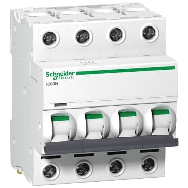 Schneider A9F43420 Acti9 Ic60N 4P 20A B Miniature Circuit Breaker