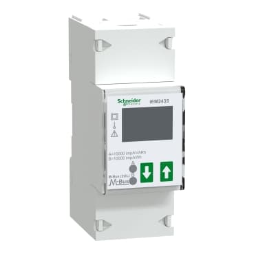 Schneider A9MEM2435 Modular Single Phase Power Meter Iem2435 - 230V - 100A With — iEM2435