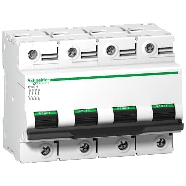 Schneider A9N18479 Miniature Circuit Breaker (Mcb) Acti9 C120H 4P 80A