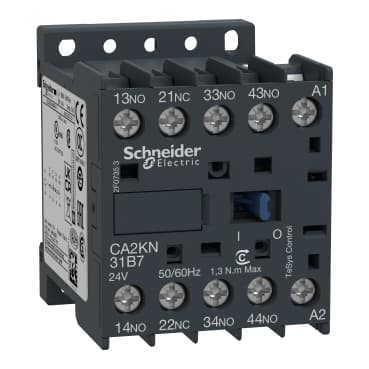 Schneider CA2KN31P7 Control Relay 4P(3NO+1NC) 690V 230V AC standard coil