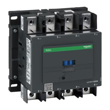 Schneider LC1D1150046F7 Contactor 4P(4NO) AC-1 <=440V 200A 110V AC 50/60Hz coil — LC1D