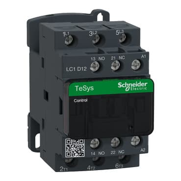 Schneider LC1D12P7TQ Contactor 3P(3 NO) AC-3/AC-3e 0 to 440V — LC1D