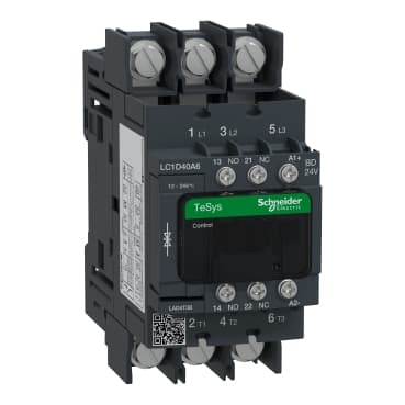 Schneider LC1D40A6BD Contactor 3P(3 NO) AC-3/AC-3e <=400V — LC1D