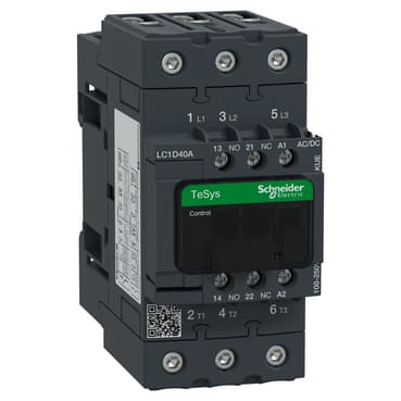 Schneider LC1D40AKUE Contactor 3P(3NO) AC-3/AC-3e <=440V — LC1D