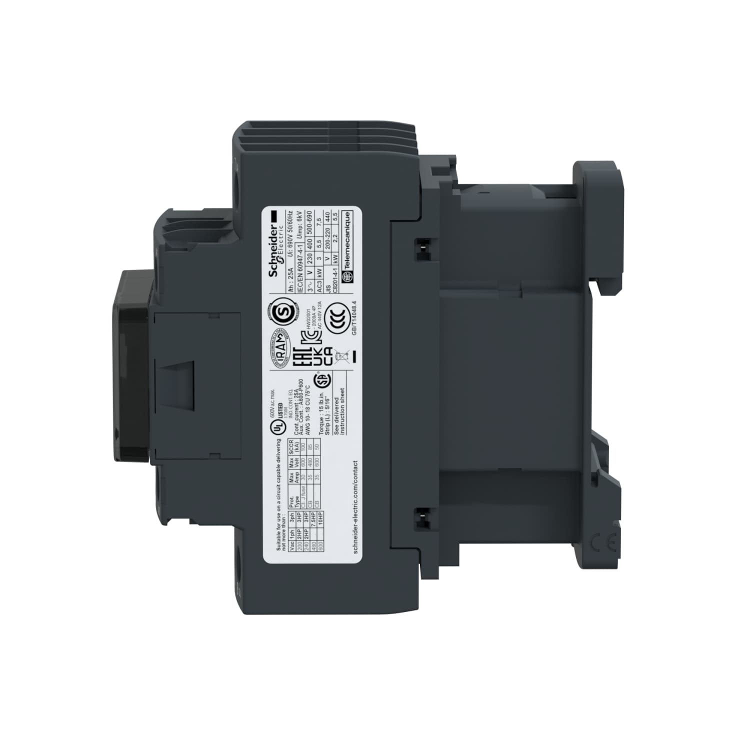 Schneider LC1DT25P7 Contactor 4P(4 NO) AC-1 <=440V — LC1D