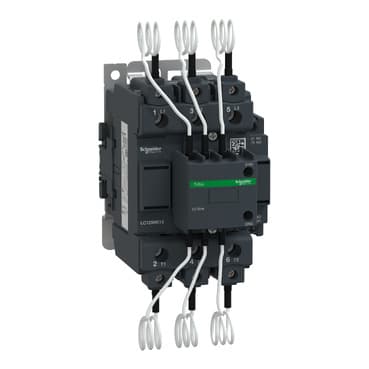 Schneider LC1DWK12P7 Capacitor Contactor 63kVAR at 400/415V 50Hz 230V AC 50/60Hz coil — LC1DWK