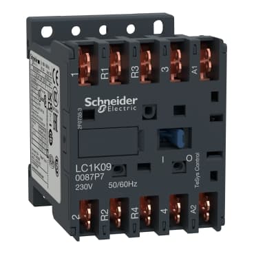Schneider LC1K090087N7 Contactor 4P(2NO+2NC) AC-1 440V 20A 400...415V AC coil — LC1K