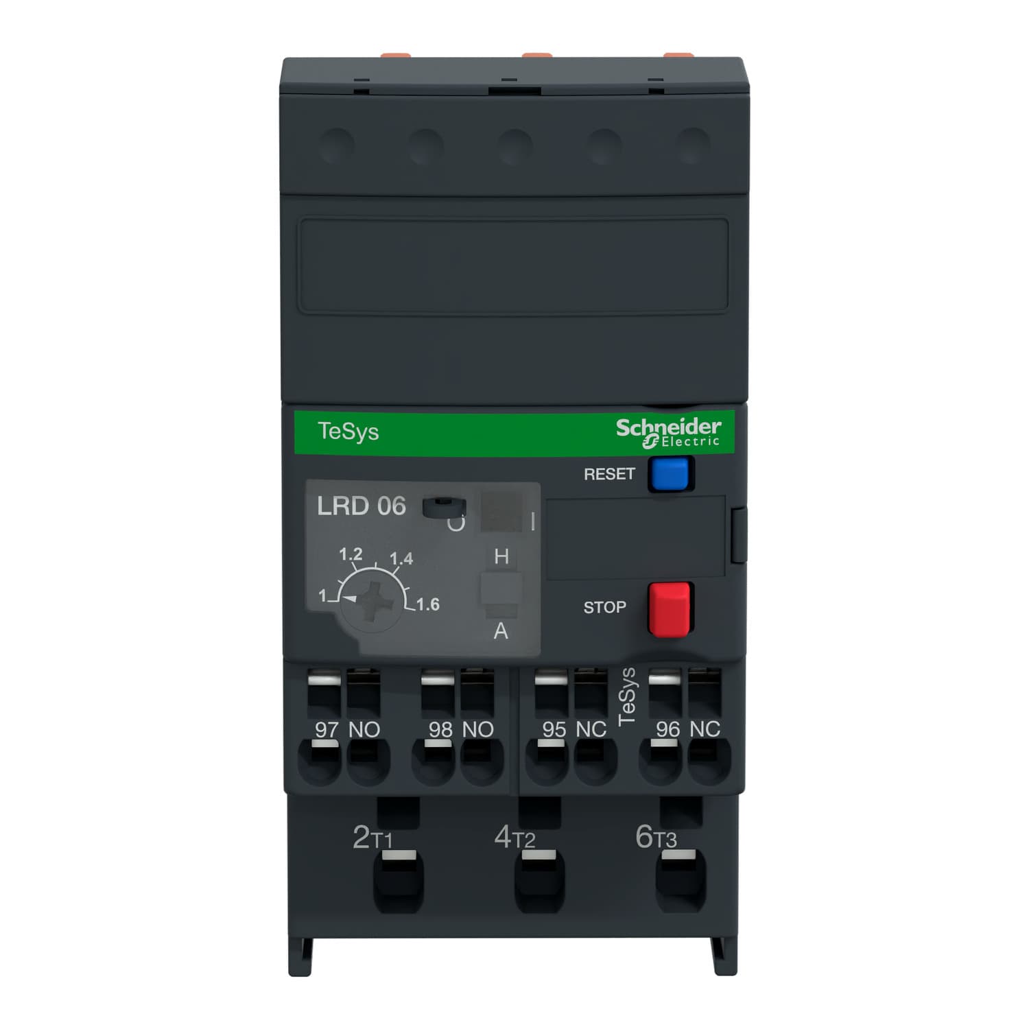 Schneider LRD063 Thermal Overload Relay 1-1.6A 1NO+1NC class 10A — LRD