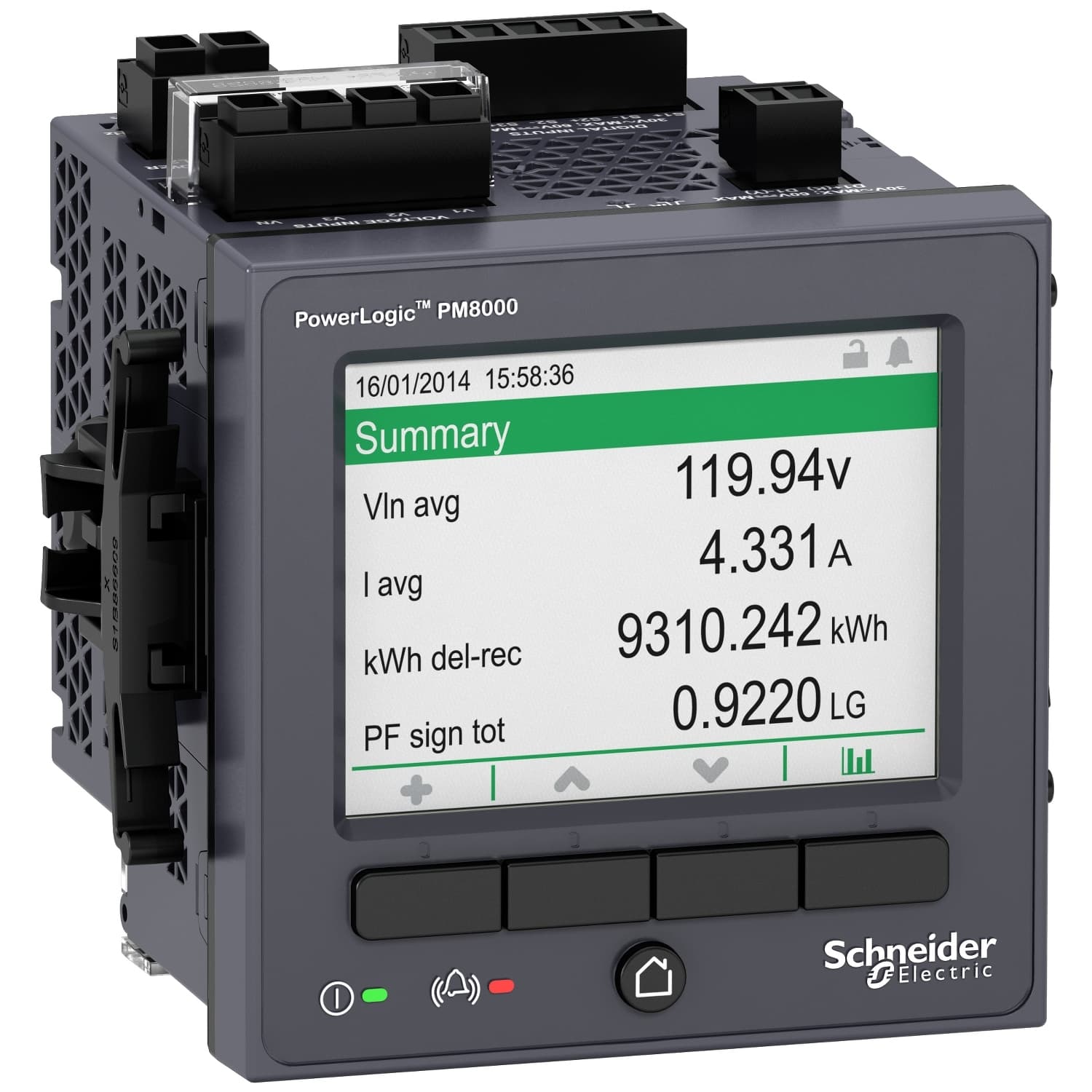 Schneider METSEPM8210 Power Quality Meter PowerLogic PM8000 512 MB 256 s/c — PM8210