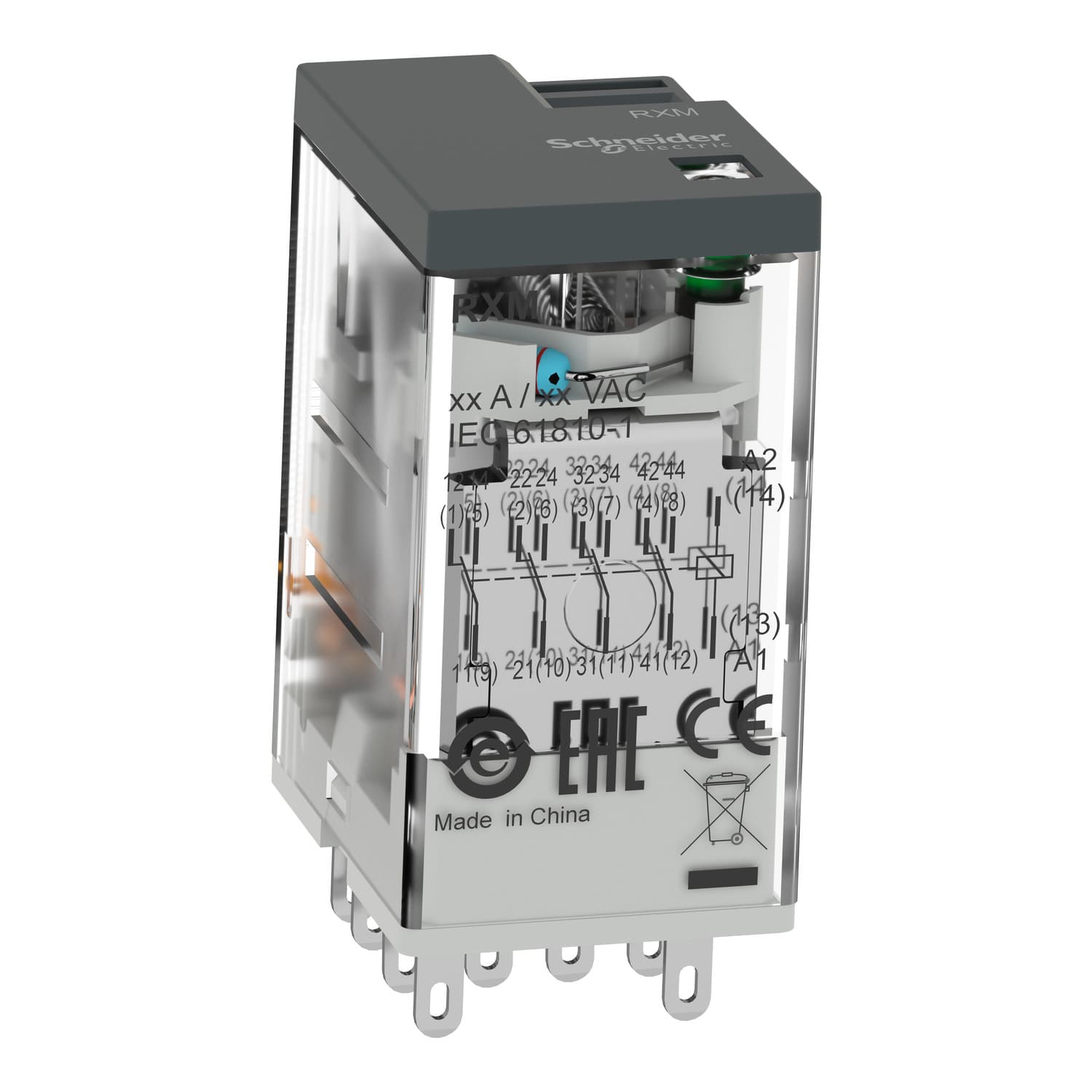 Schneider RXM4LB2FD Miniature Plug In Relay 3A 4CO 110VDC — RXM4LB2FD