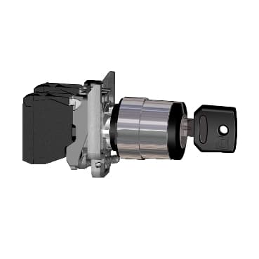 Schneider XB4BG21EX Complete Selector Switch Harmony XB4 ATEX D 22mm key 455 — XB4