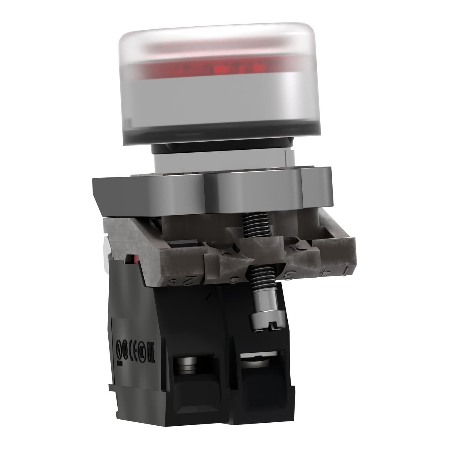 Schneider XB4BP483B5EX Complete Illuminated Push Button Harmony XB4 - ATEX D 22mm 1NC — XB4