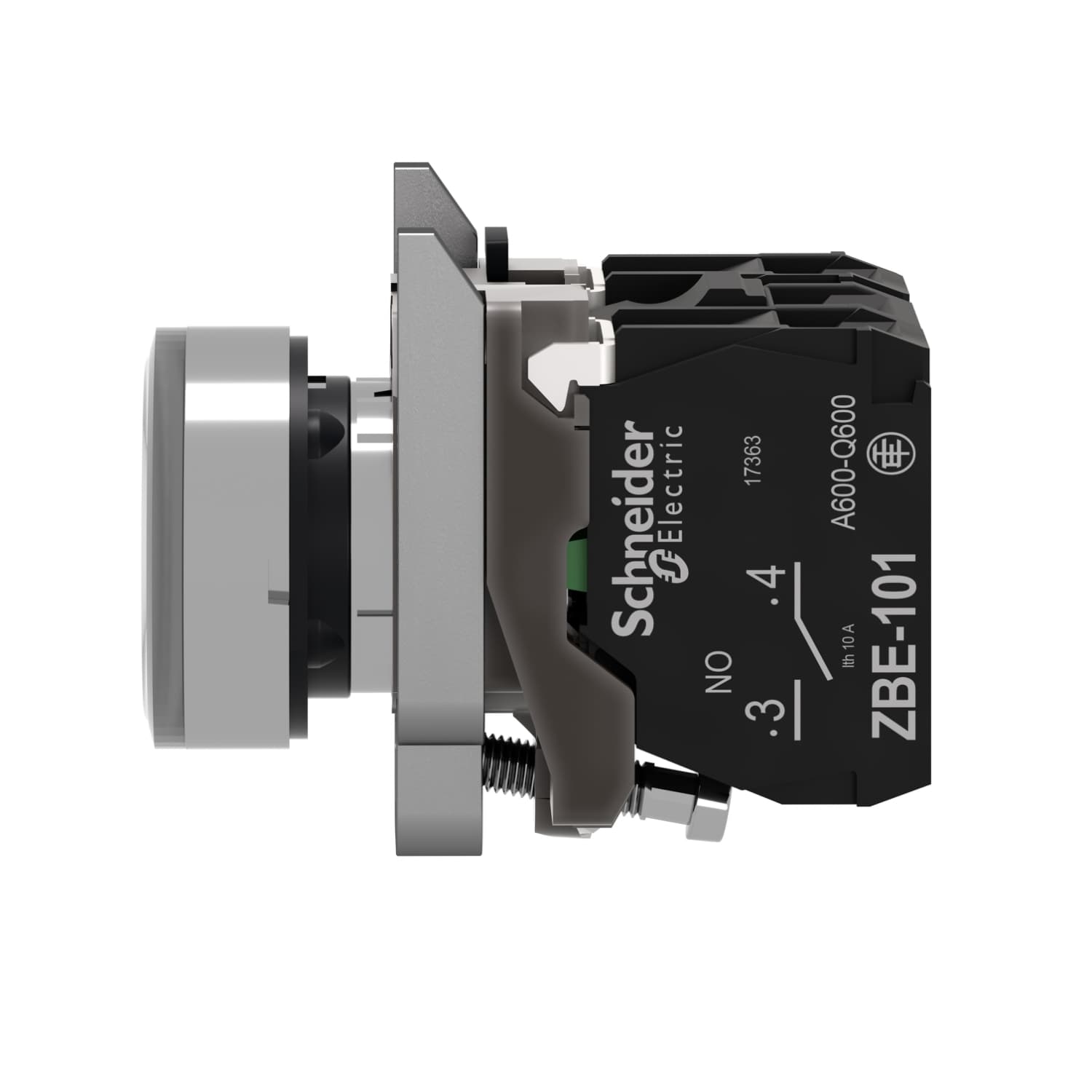 Schneider XB4BW31B5 Illuminated Push Button Harmony XB4 22mm 1NO + 1NC — XB4