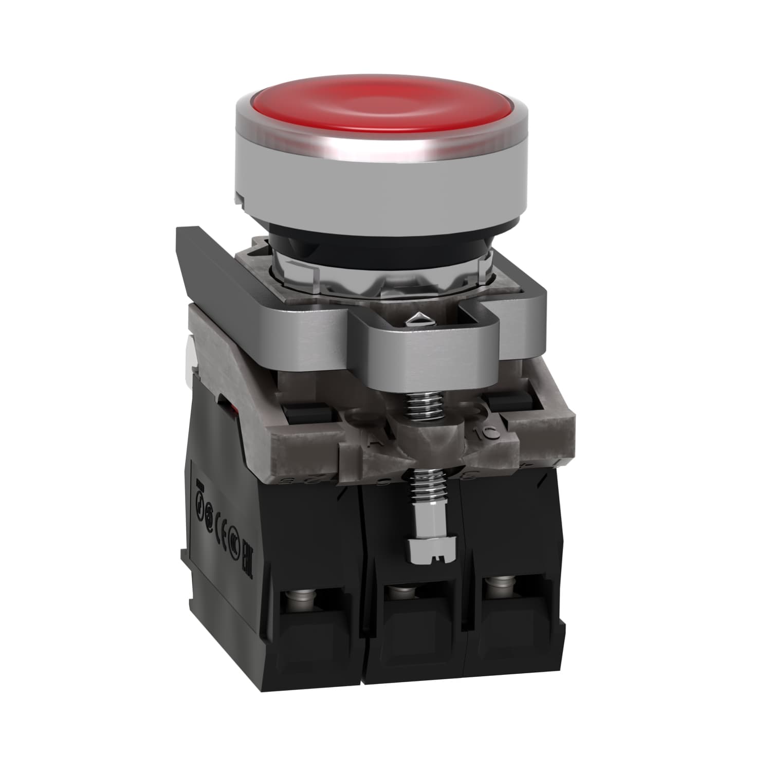 Schneider XB4BW34G5 Illuminated Push Button Harmony XB4 22mm 1NO + 1NC — XB4