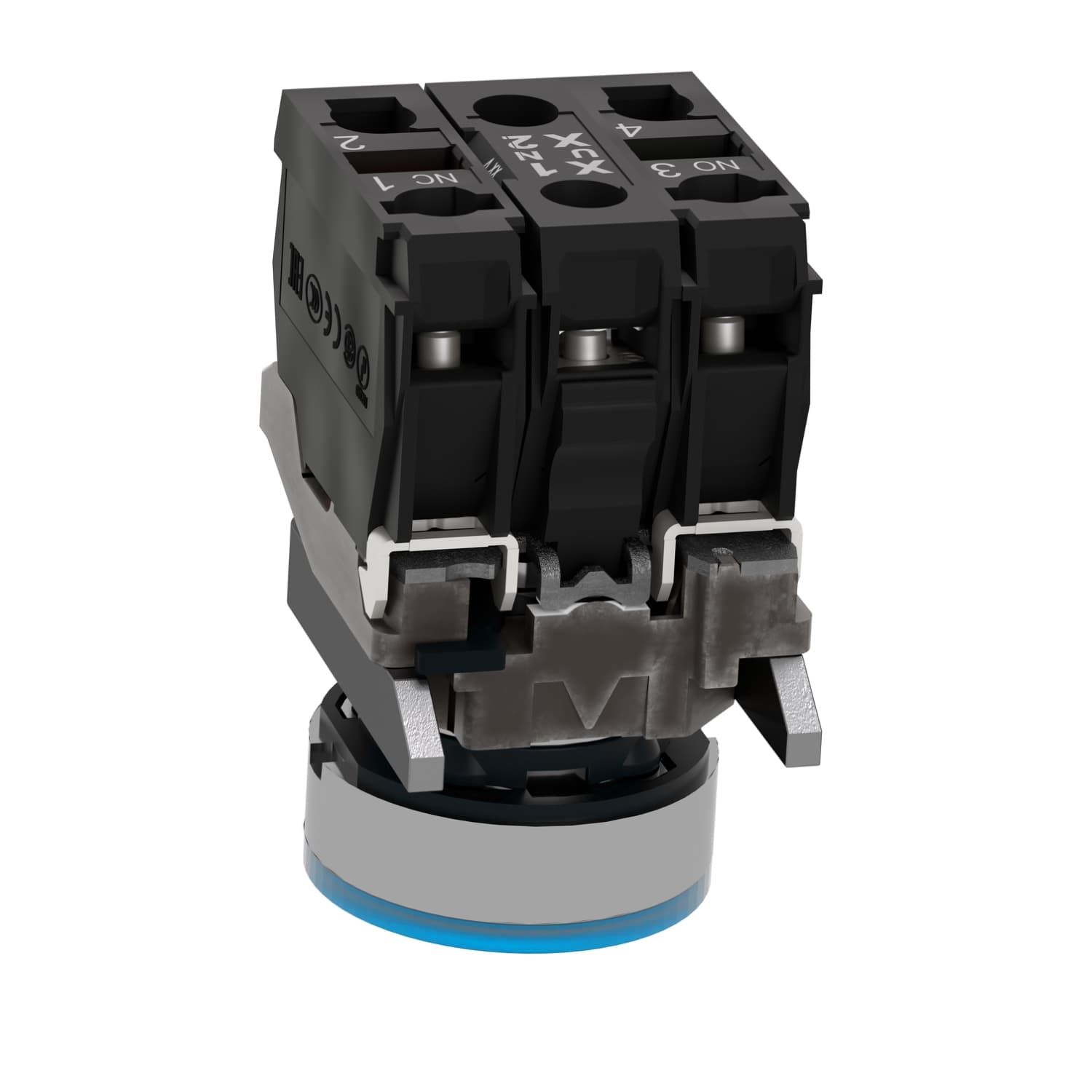Schneider XB4BW36B5 Illuminated Push Button Harmony XB4 22mm 1NO + 1NC — XB4