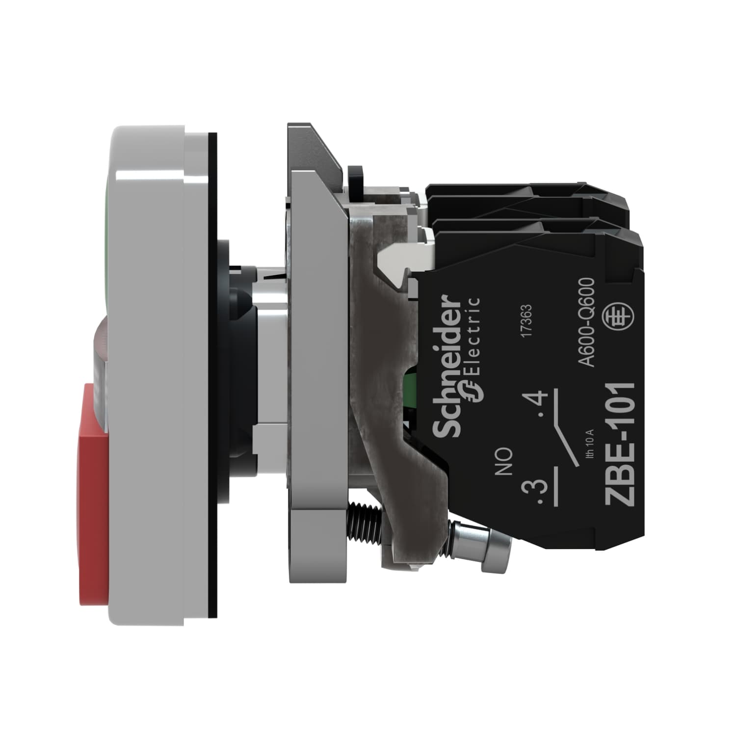 Schneider XB4BW73731M5 Illuminated Double Headed Push Button Harmony XB4 22mm 1 green — XB4