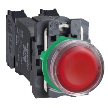 Schneider XB5AW3435 Illuminated Push Button Harmony XB5 XB4 red flush complete illum — XB5