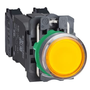 Schneider XB5AW3535 Illuminated Push Button Harmony XB5 orange flush complete illum — XB5
