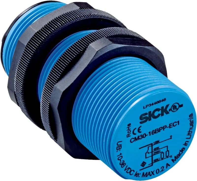 SICK CM30-16BNP-EC1 Capacitive Proximity Sensor — CM30-16BNP-EC1