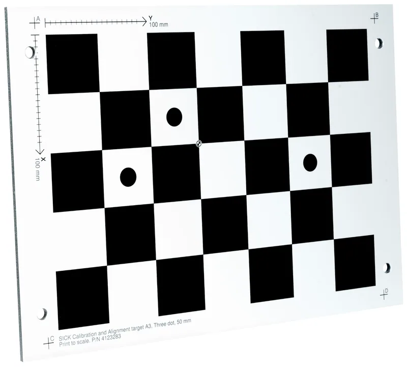 ملحق سيك PALLOC alignment and calibration target A3 — PALLOC alignment and calibration target A3