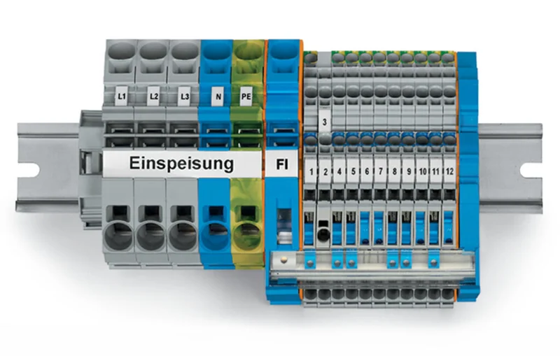 Wago 821-104 طرف توصيل بمشبك نابضي WAGO Spring-Clamp Terminal Blocks and I/O