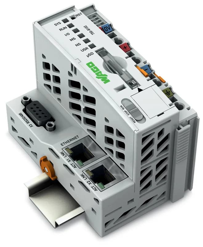 Wago 750-8102 طرف توصيل بزنبرك ووحدات إدخال/إخراج