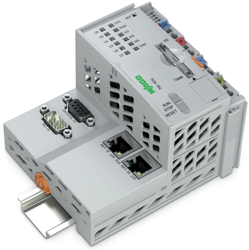 Wago 750-8214 طرف توصيل بزنبرك ووحدات إدخال/إخراج