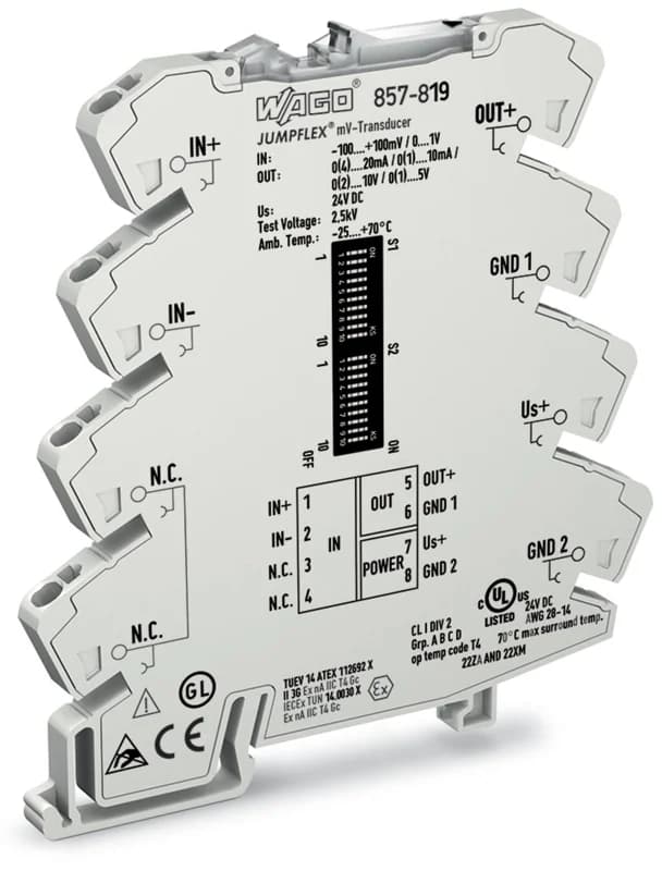 Wago 857-819 طرف توصيل بمشبك نابضي WAGO Spring-Clamp Terminal Blocks and I/O