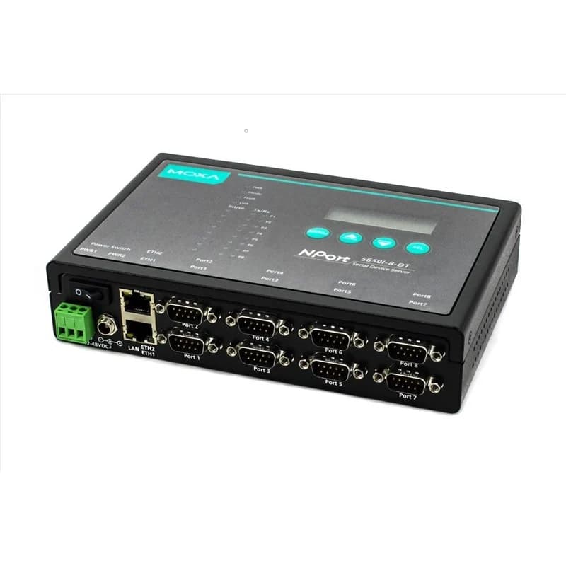 Moxa 5650I-8-DT شبكات صناعية وتوصيل تسلسلي