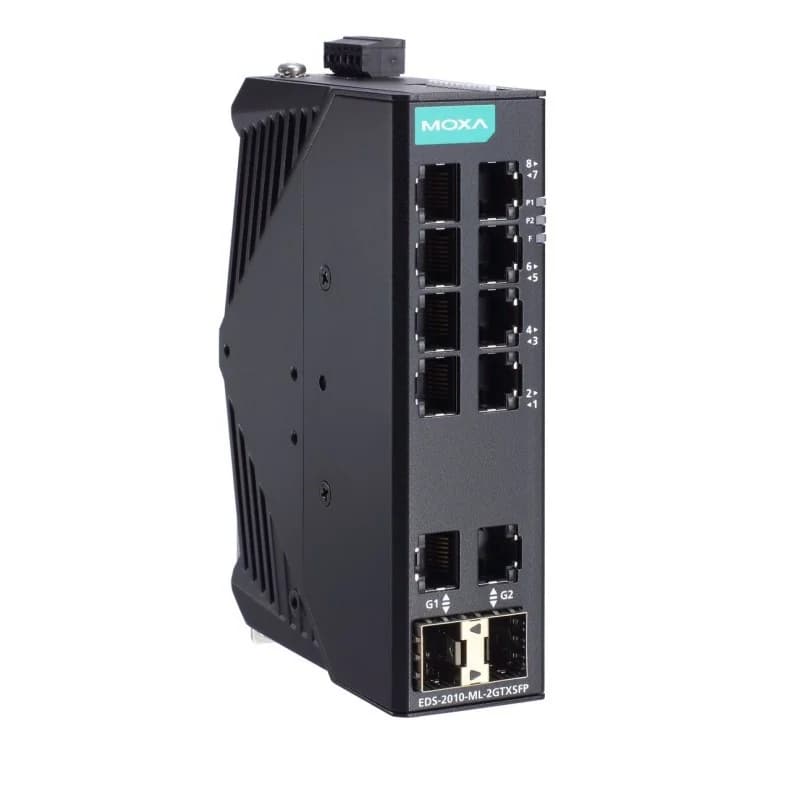 Moxa EDS-2010-ML-2GTXSFP سويتش شبكات صناعي