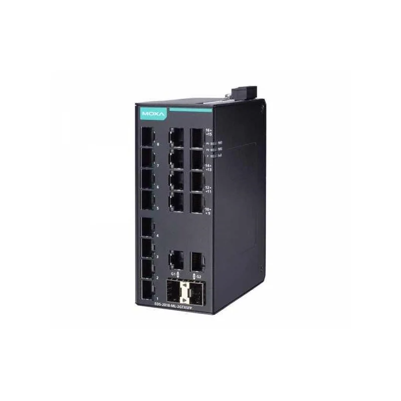 Moxa EDS-2018-ML-2GTXSFP سويتش شبكات صناعي