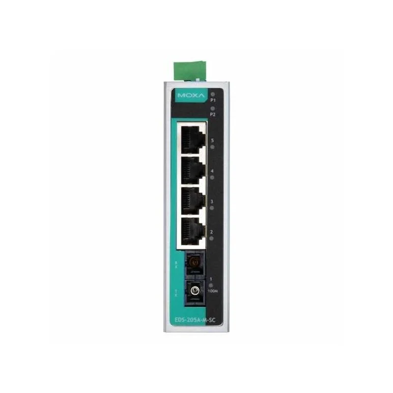 Moxa EDS-205A-M-SC سويتش شبكات صناعي