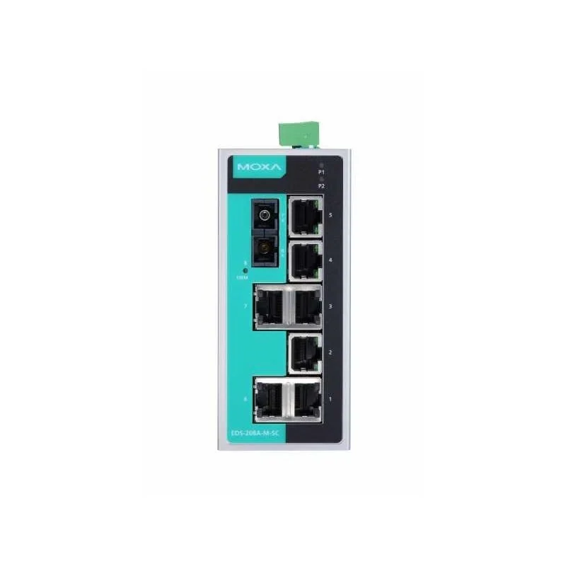 Moxa EDS-208A-M-SC سويتش شبكات صناعي