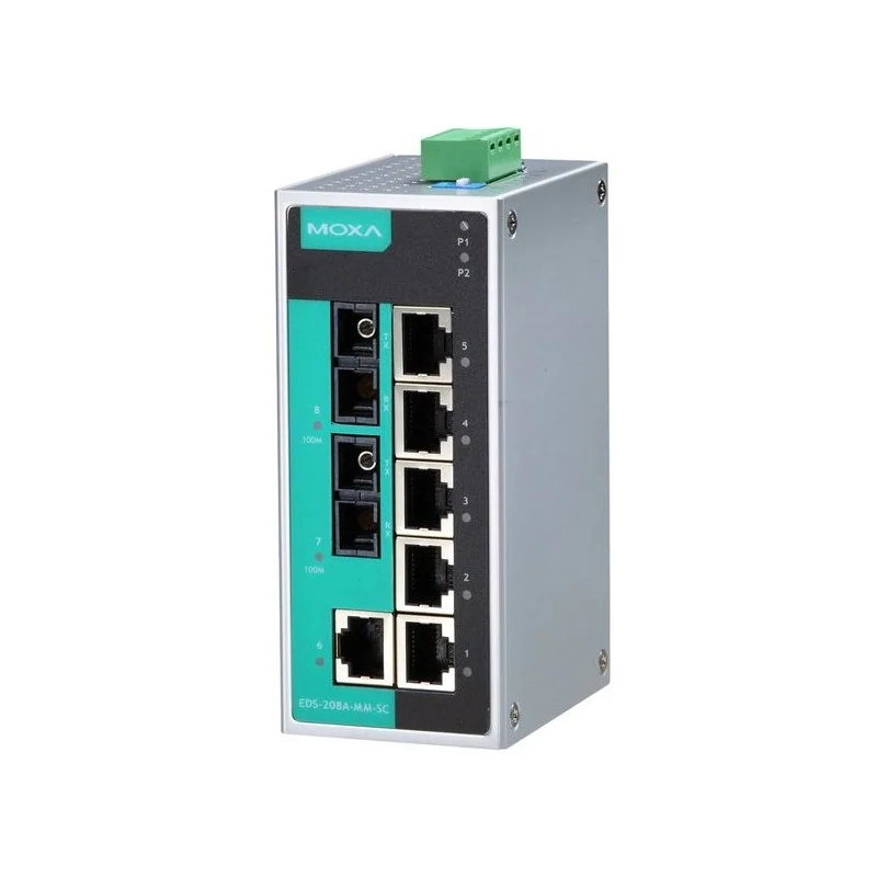Moxa EDS-208A-SS-SC سويتش شبكات صناعي