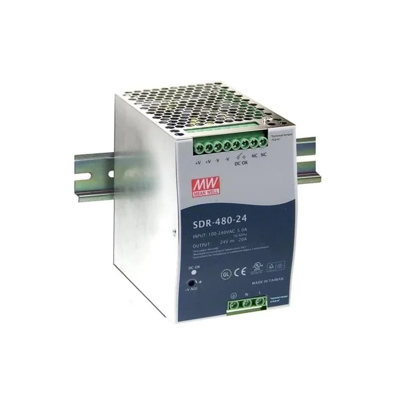 مزوّد طاقة مين ويل SDR-480-24 على سكة DIN