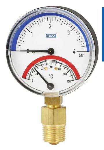 WIKA 100.10 Pressure Gauge NS63 0-16 bar