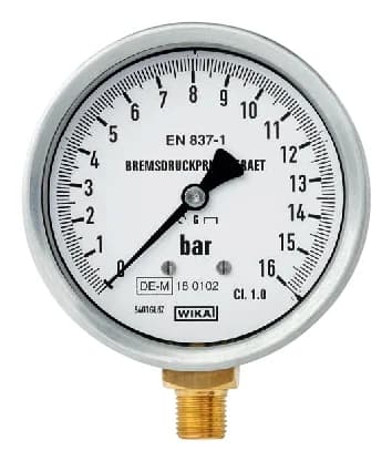 WIKA PG21BP-1 Pressure Gauge 0-25 bar — PG21BP-1