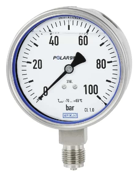 WIKA PG23LT Pressure Gauge NS100 0-100 bar — PG23LT