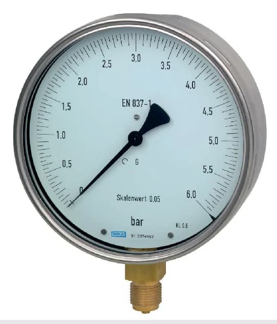WIKA 312.20 Pressure Gauge NS160 0-0.6 bar — 312.20