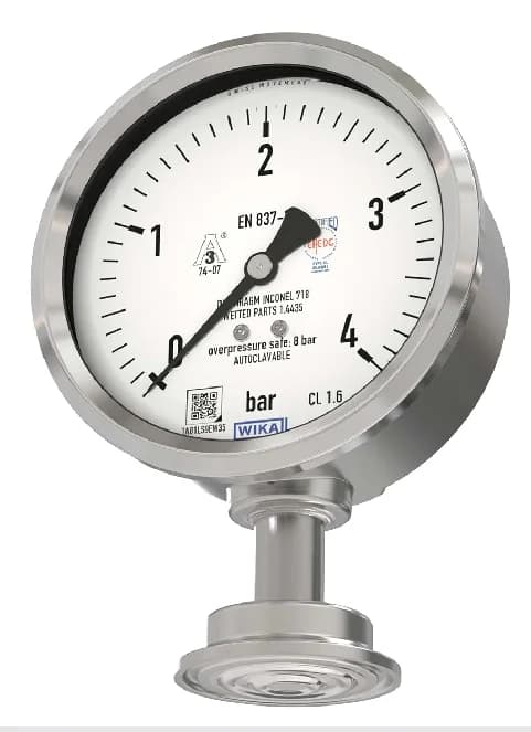 WIKA PG43SA-S Pressure Gauge NS100 — PG43SA-S