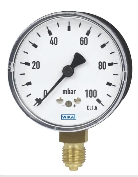 WIKA 611.10 Pressure Gauge NS50 0-0.6 bar — 611.10