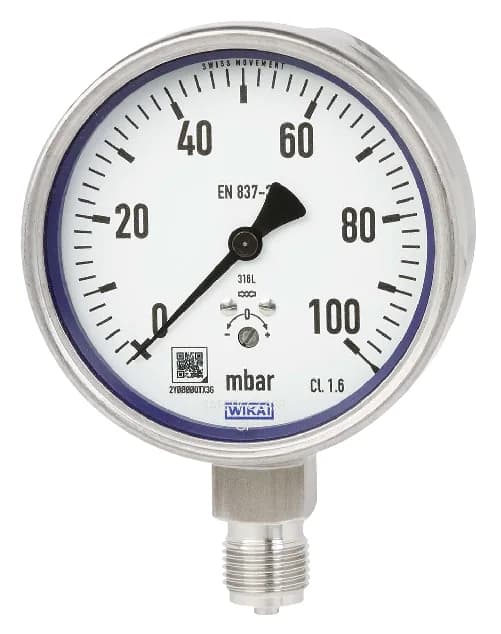 WIKA 632.50 Pressure Gauge NS100 0-0.6 bar — 632.50