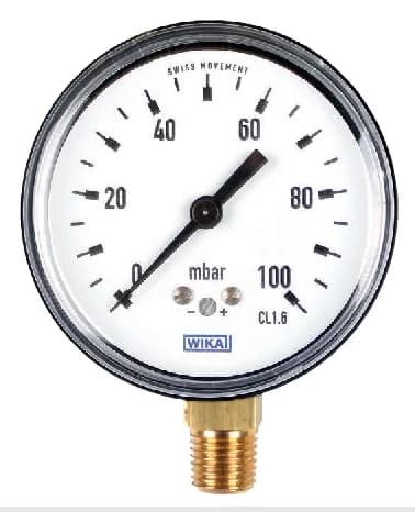 WIKA 611.16 Pressure Gauge 0-0.6 bar — 611.16
