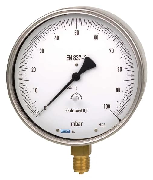 WIKA 610.20 Pressure Gauge NS160 0-0.6 bar — 610.20